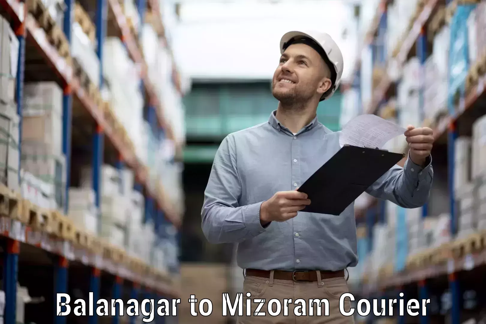Package delivery network Balanagar to Mizoram