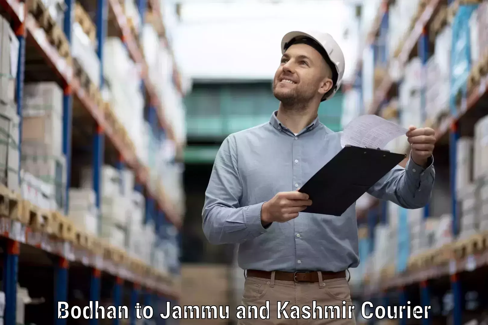 24-hour courier service Bodhan to Jammu and Kashmir
