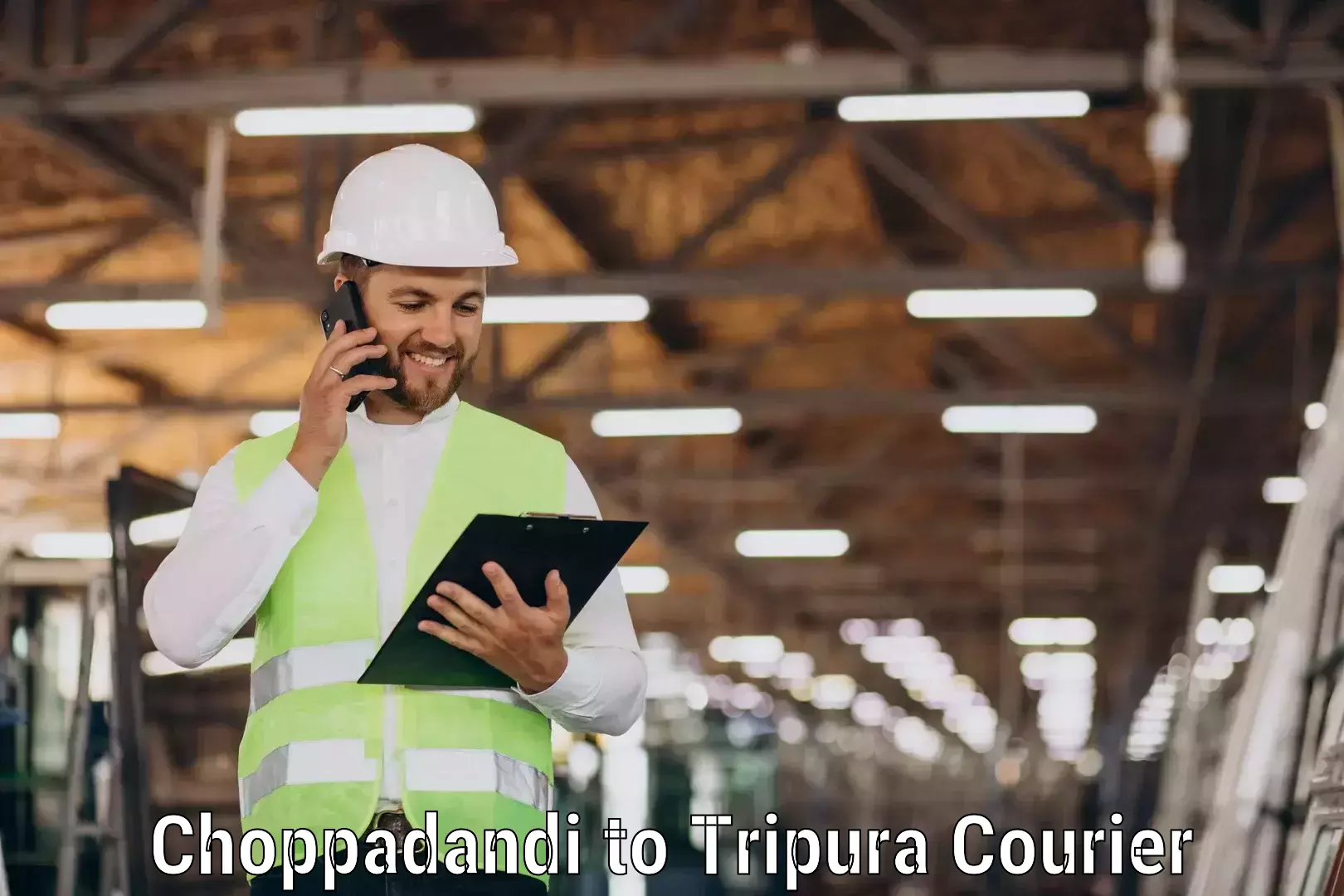 Courier insurance Choppadandi to Udaipur Tripura