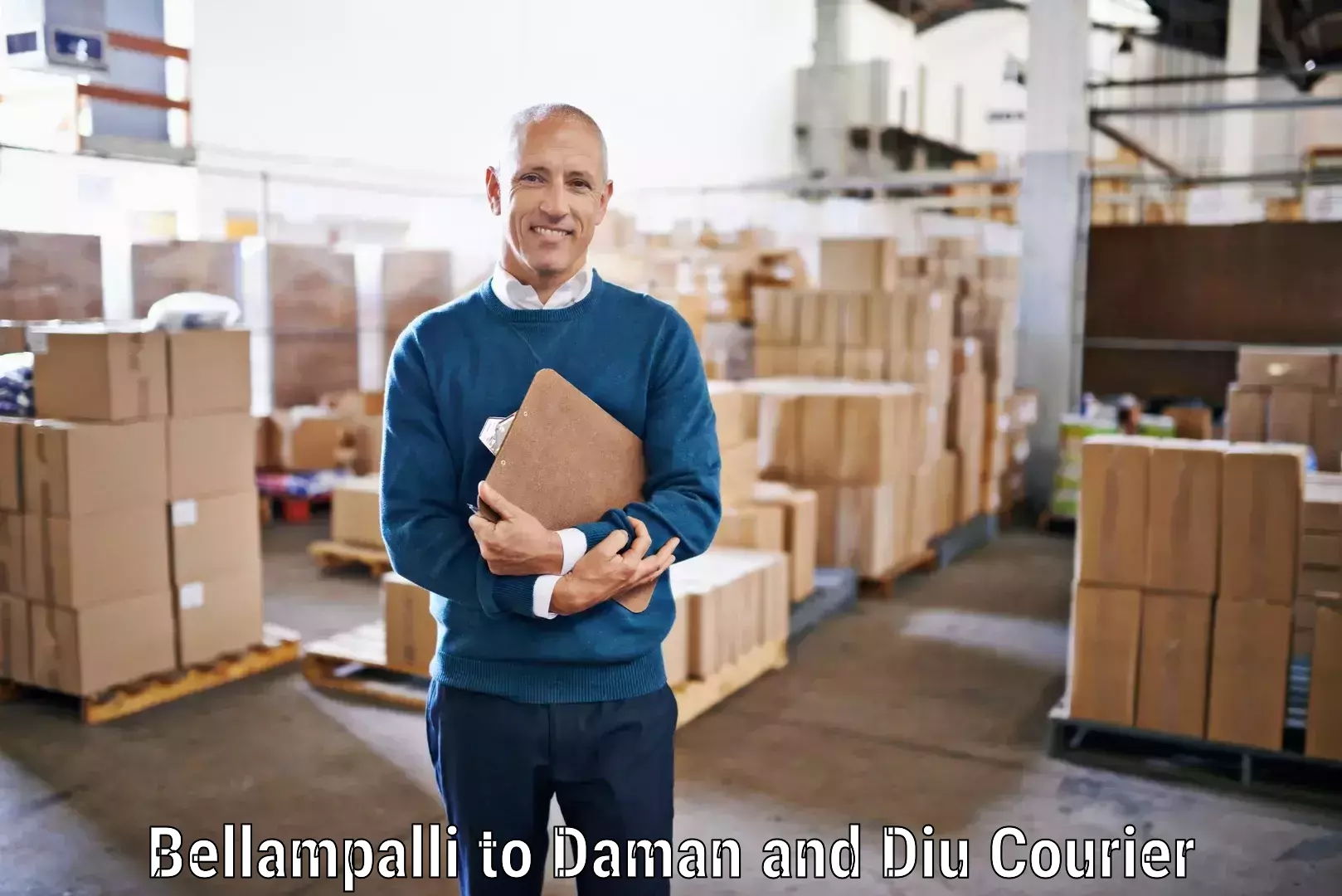 Reliable parcel services Bellampalli to Daman and Diu