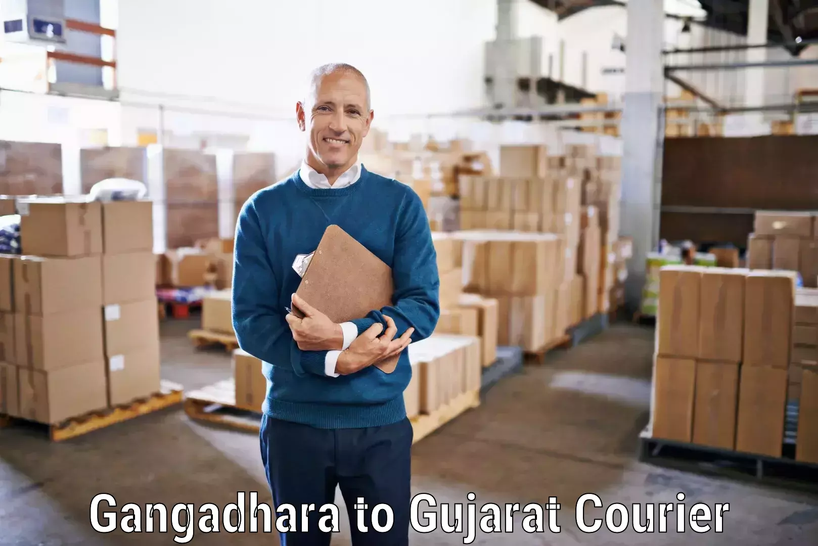 Door-to-door freight service Gangadhara to Dwarka