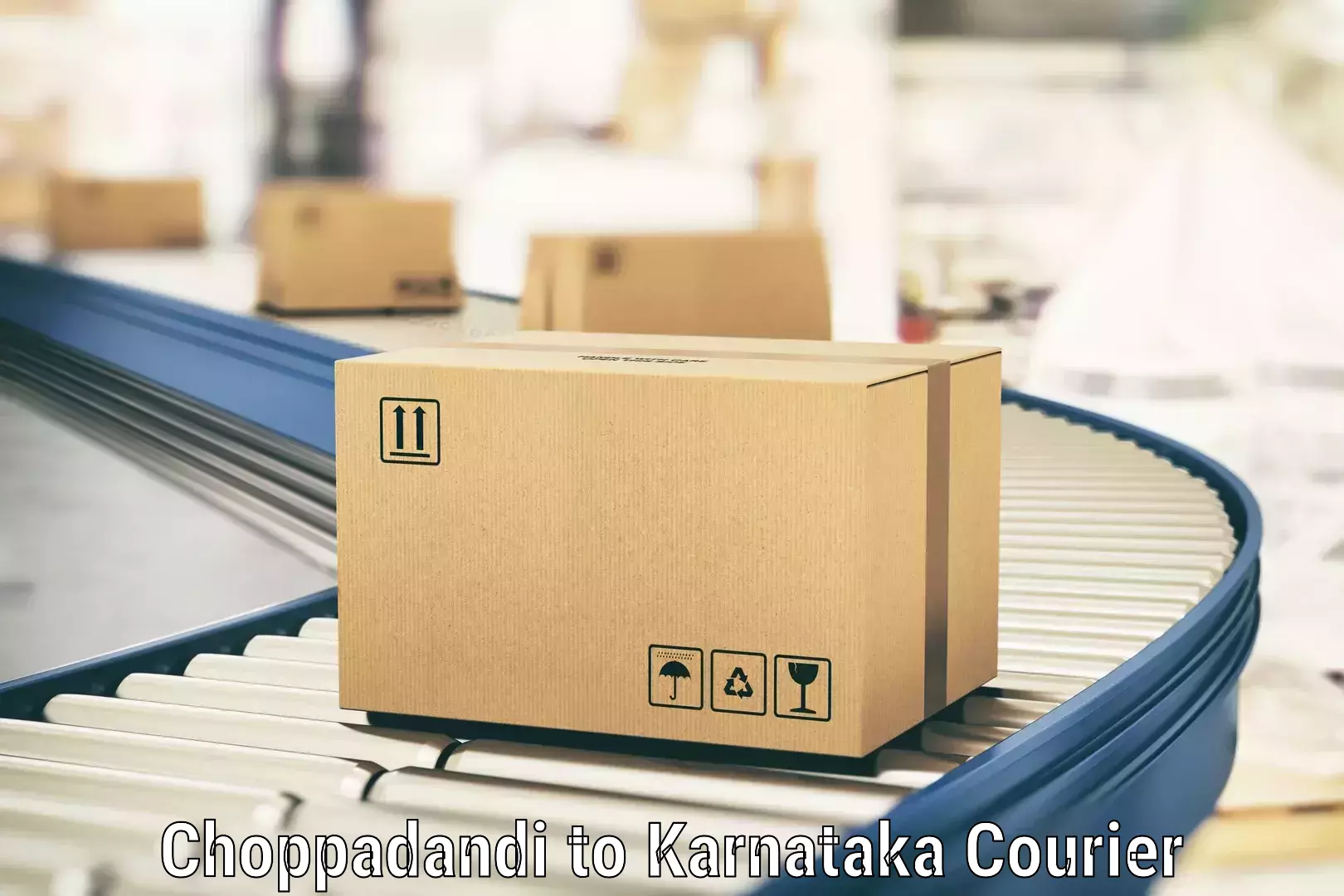 Courier service partnerships Choppadandi to Yenepoya Mangalore