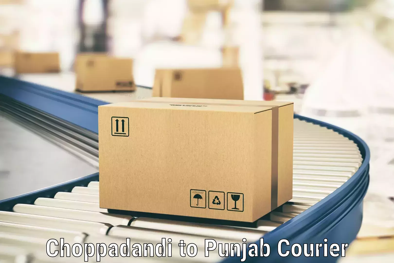 Large package courier Choppadandi to Adampur Jalandhar