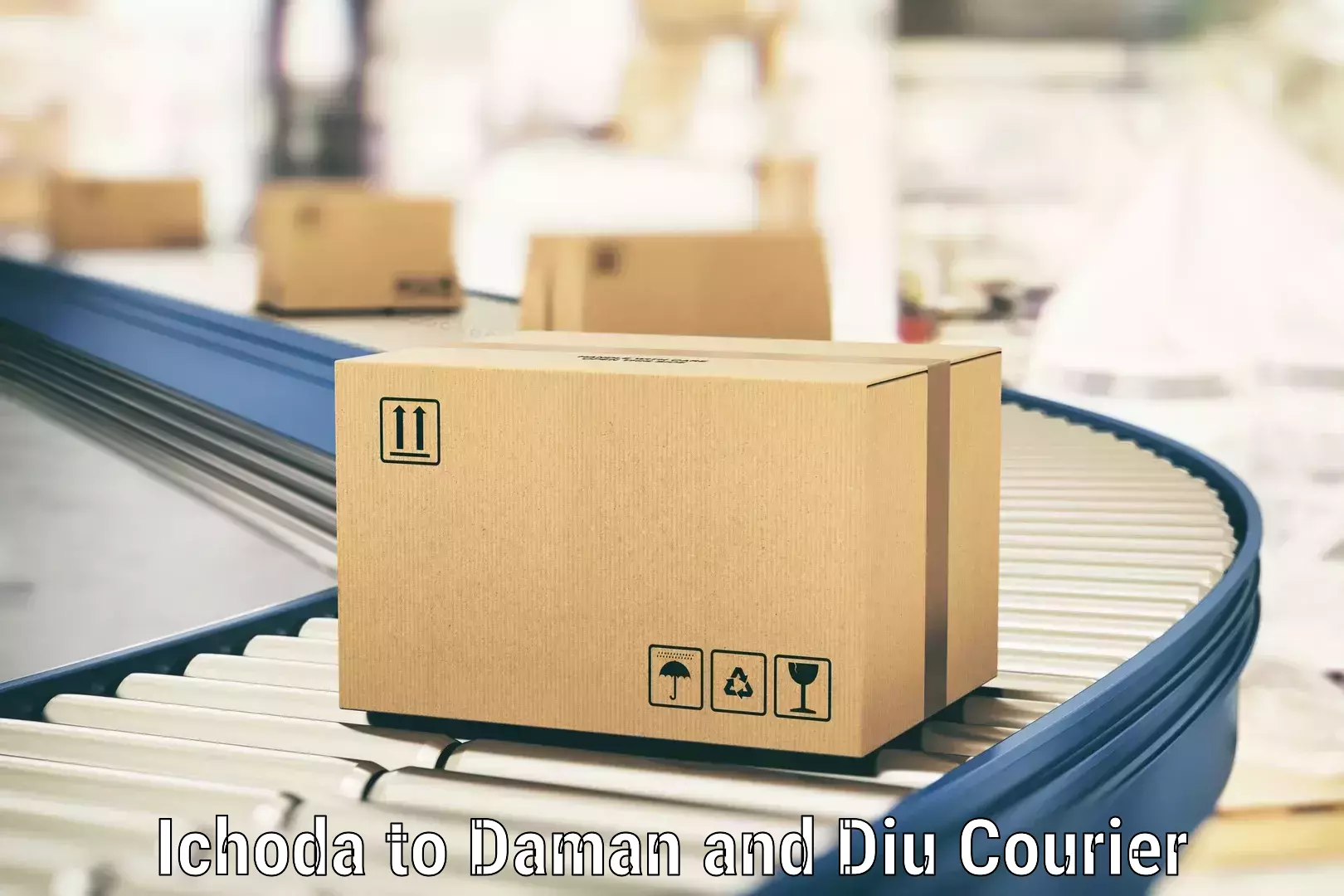 Reliable courier services Ichoda to Daman