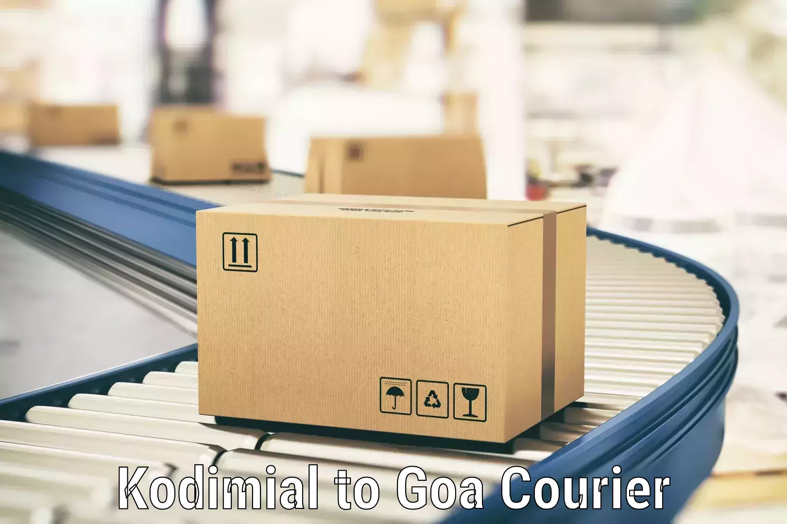 Same day shipping Kodimial to IIT Goa