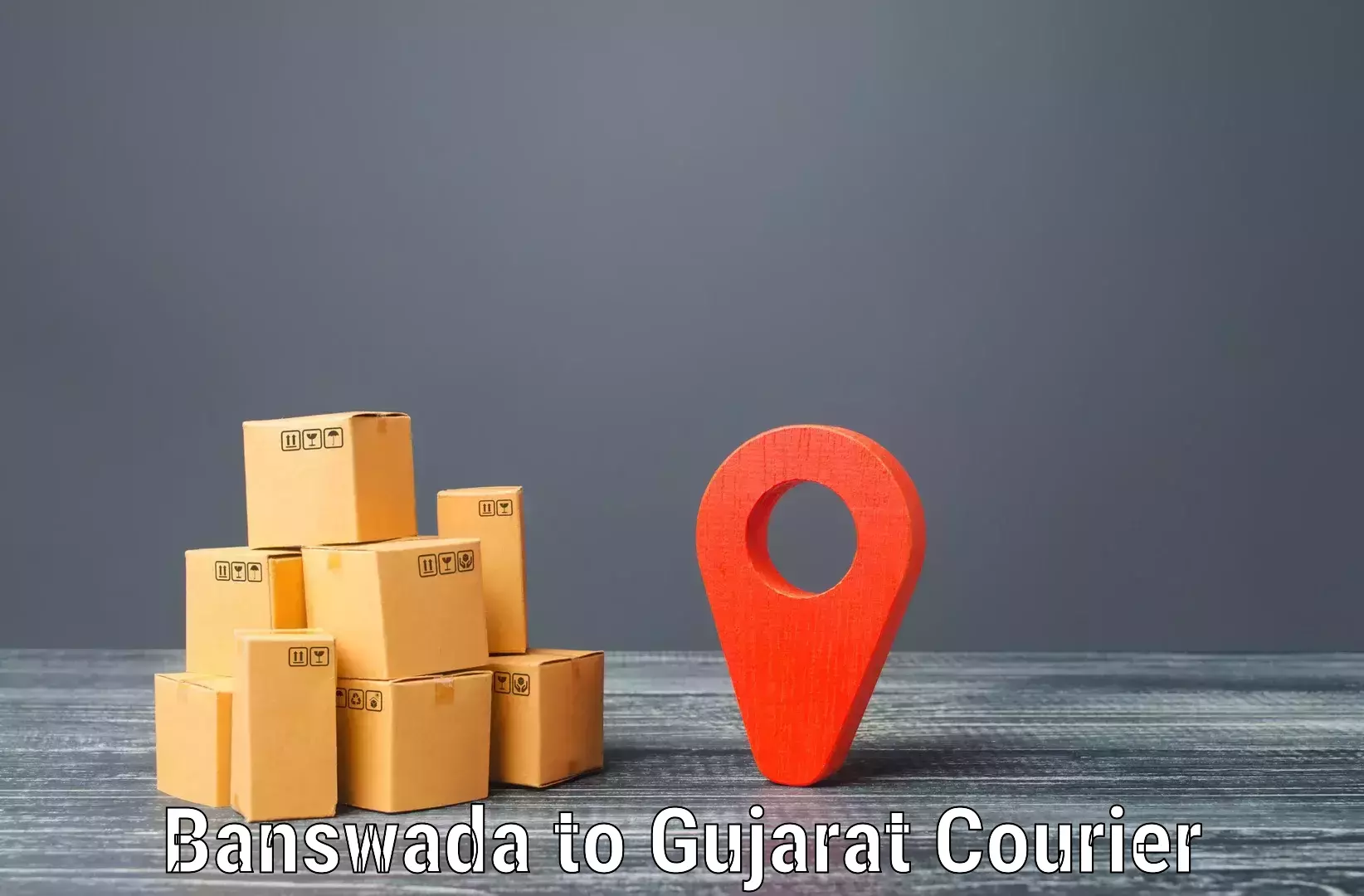 Parcel delivery Banswada to Lunawada