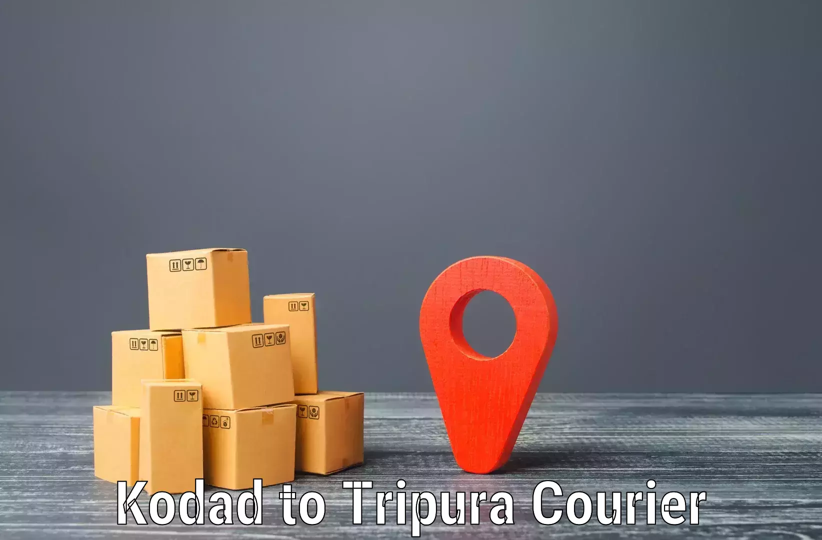 24-hour delivery options Kodad to Udaipur Tripura