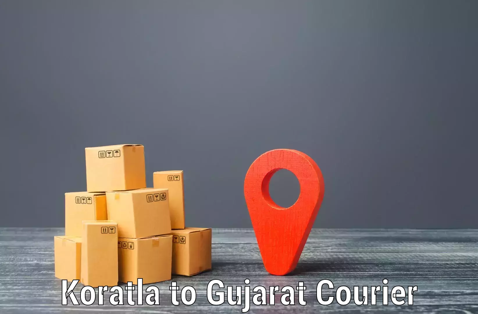 Dynamic parcel delivery Koratla to Anand Agricultural University