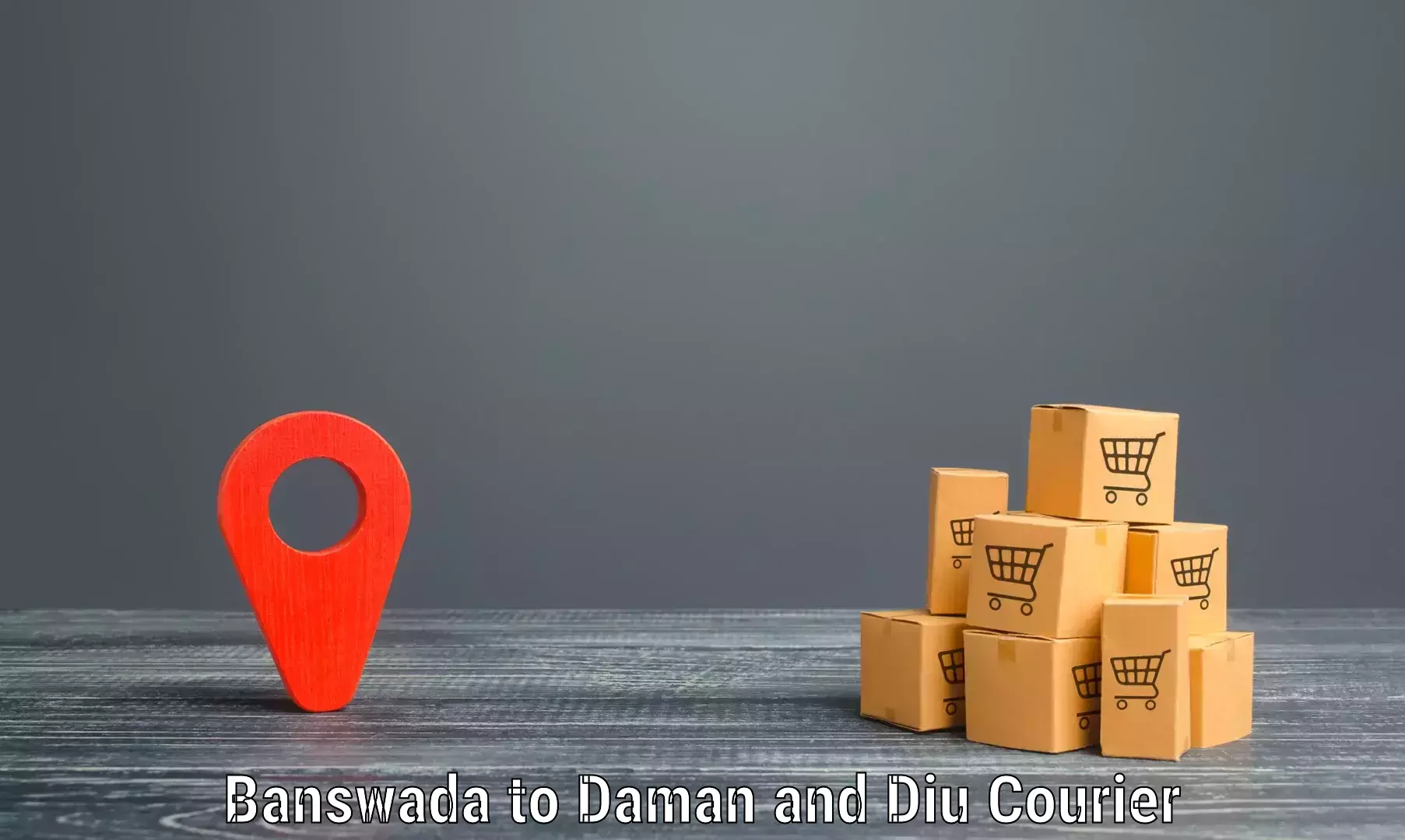 Courier service innovation in Banswada to Daman