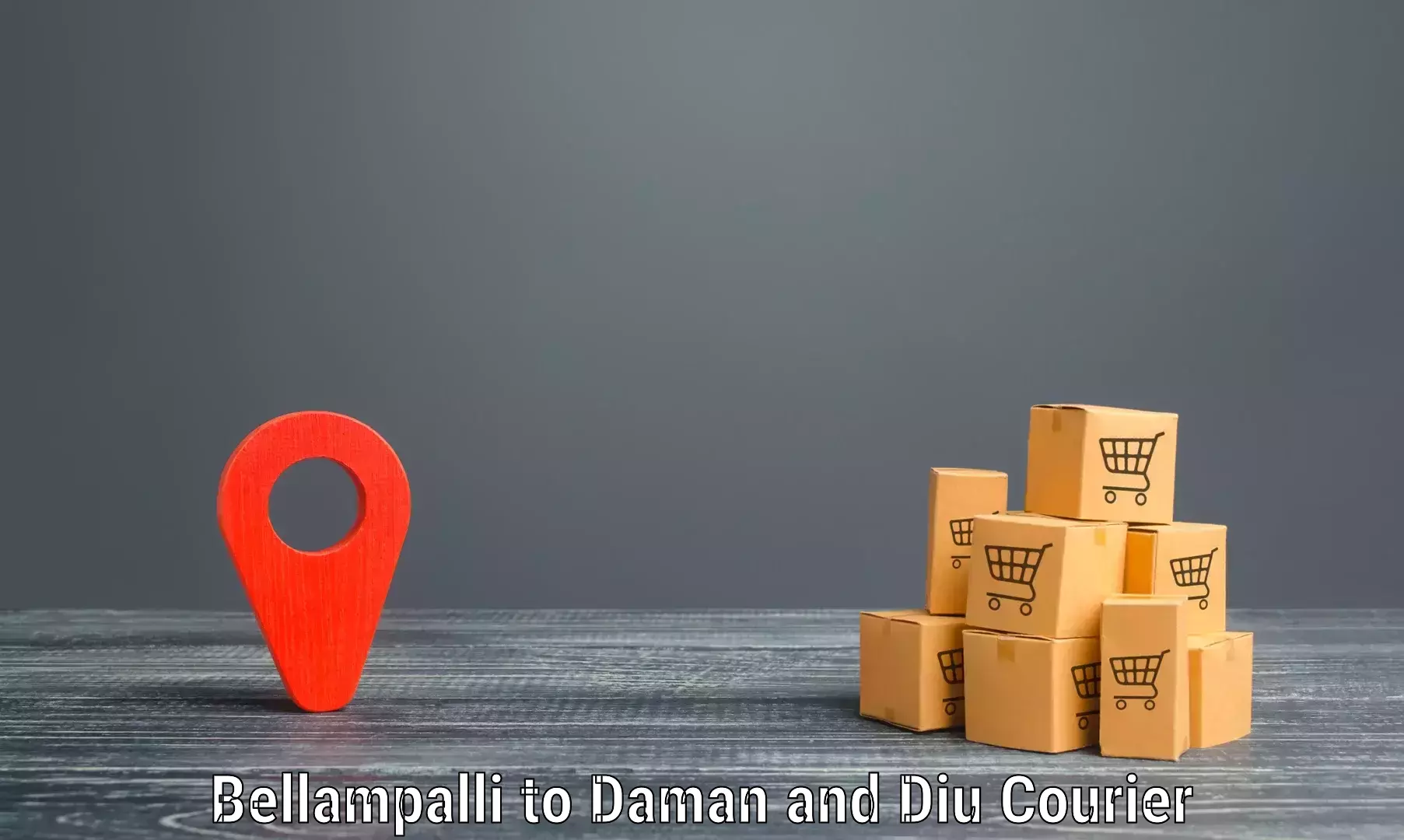 Tech-enabled shipping Bellampalli to Diu
