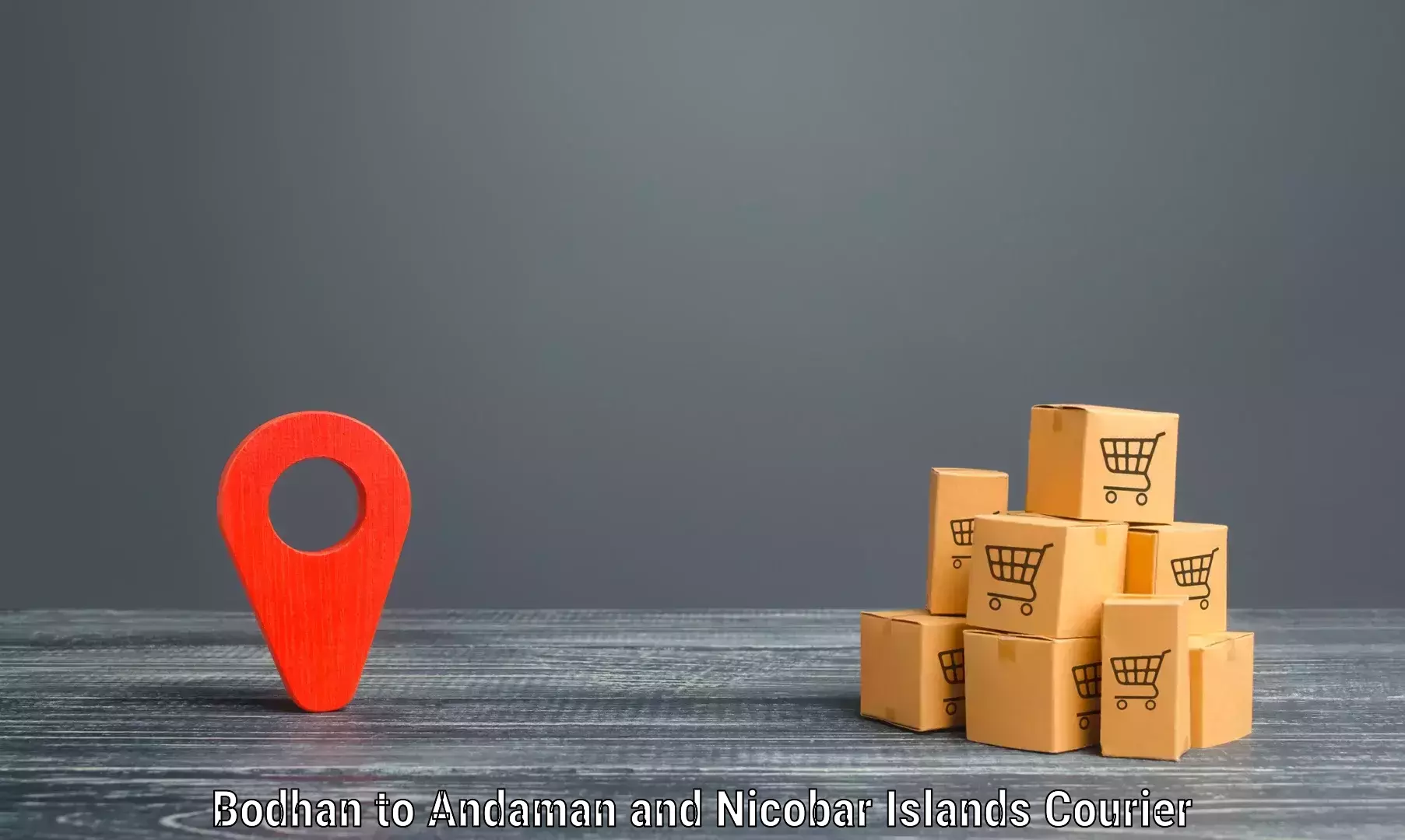 International courier networks Bodhan to Nicobar