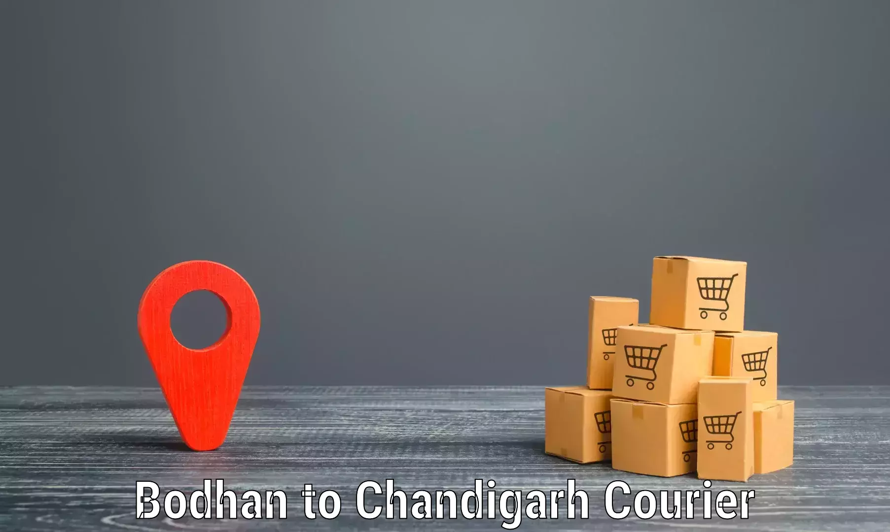 Comprehensive shipping network Bodhan to Panjab University Chandigarh