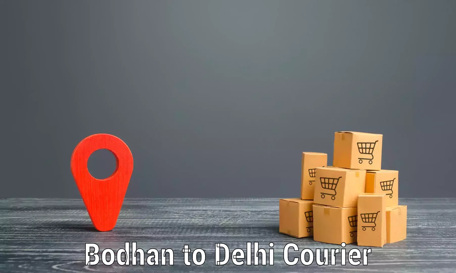 Return courier service Bodhan to Jawaharlal Nehru University New Delhi
