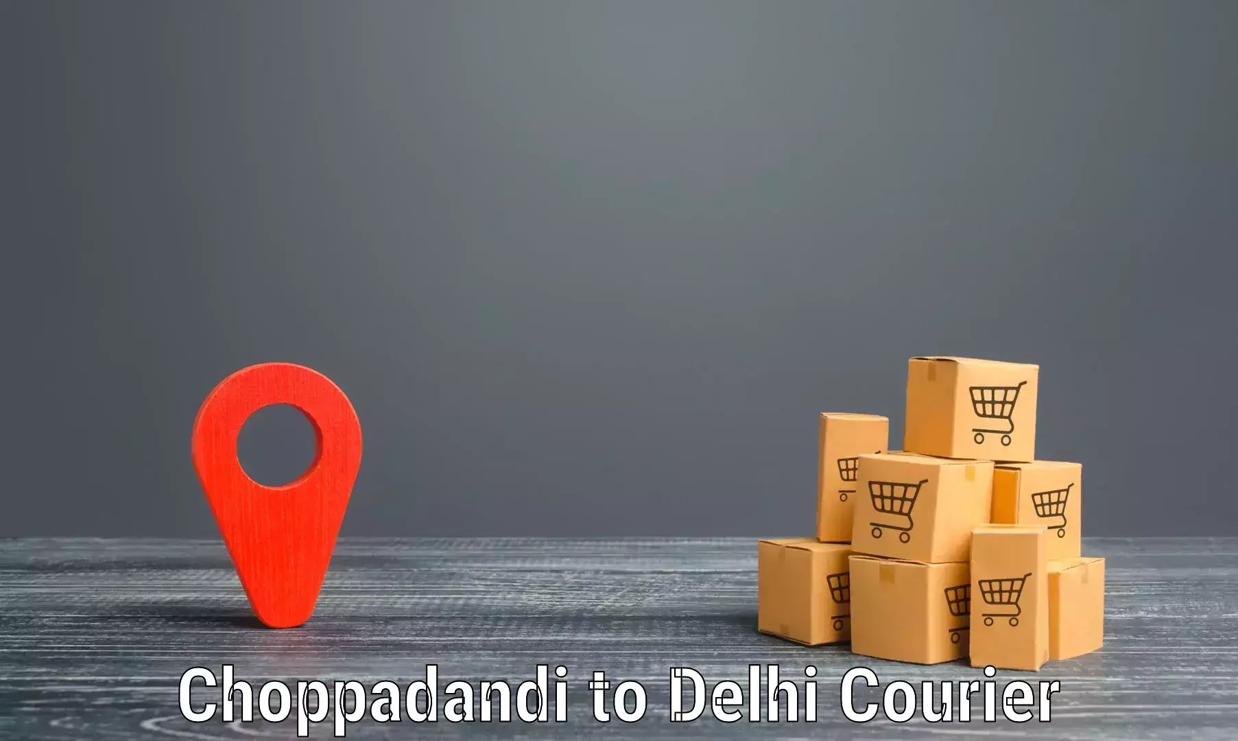 Fastest parcel delivery in Choppadandi to Jamia Hamdard New Delhi