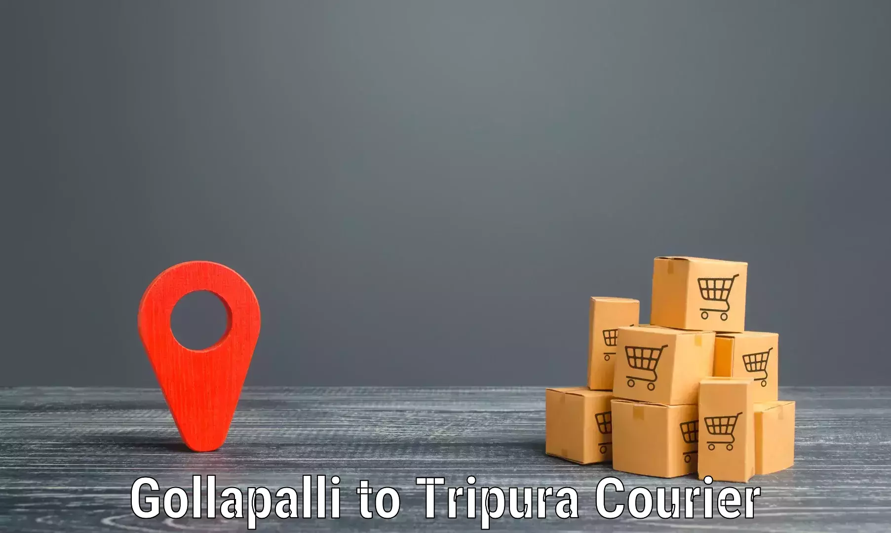 Courier service comparison in Gollapalli to North Tripura