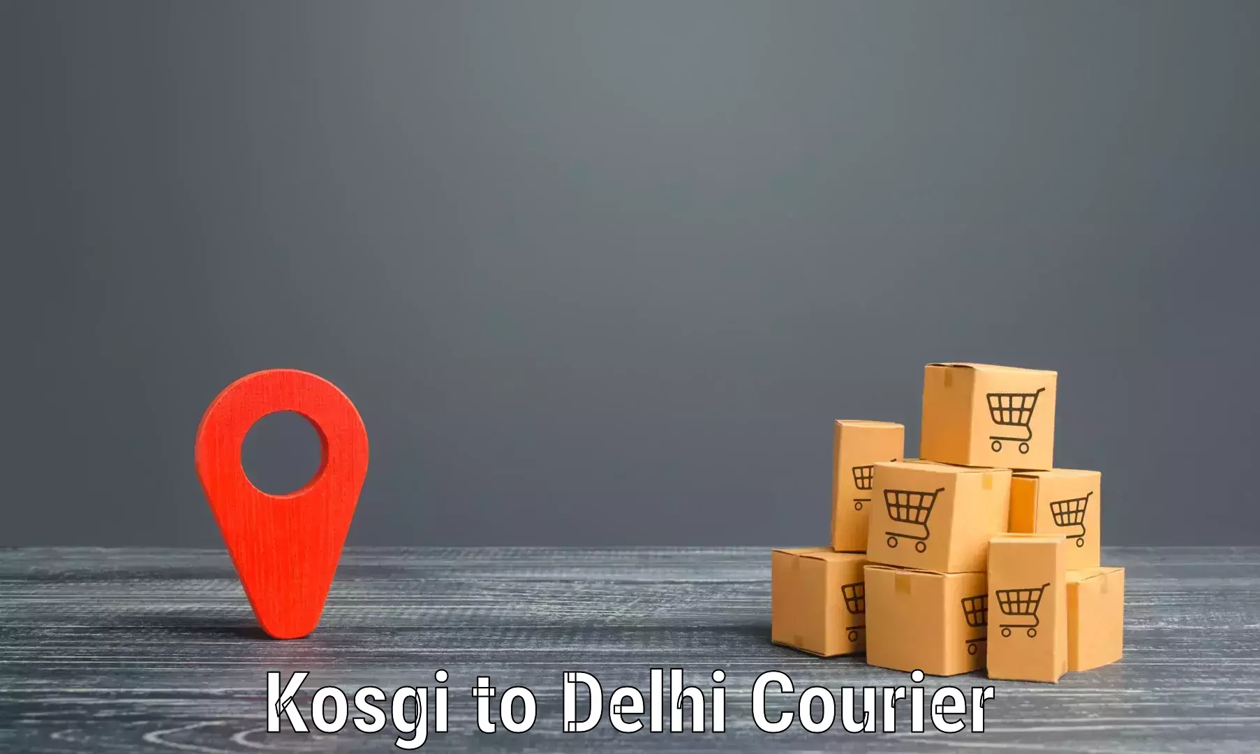 Overnight delivery services Kosgi to Delhi