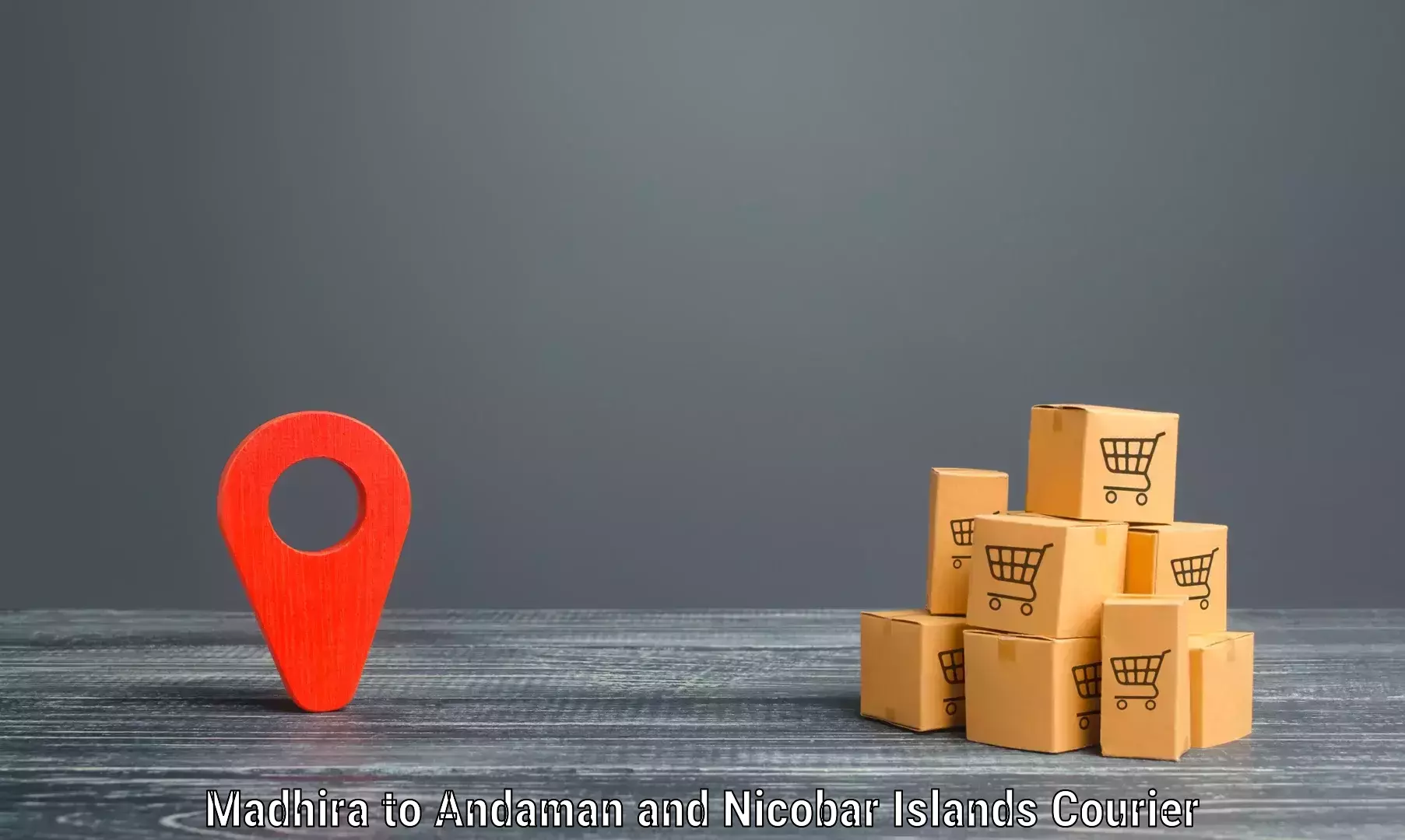 24-hour delivery options Madhira to North And Middle Andaman