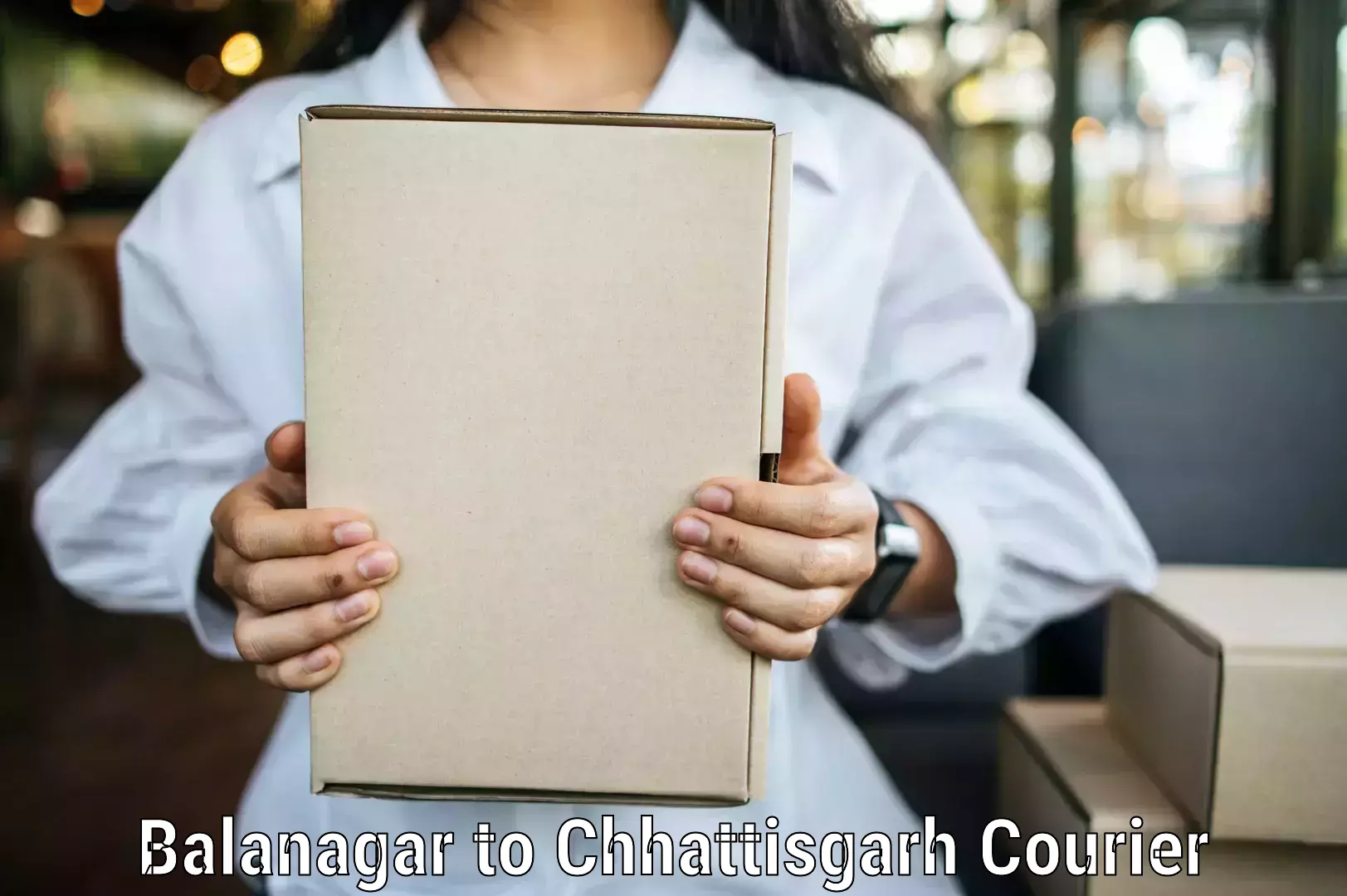 High-capacity parcel service Balanagar to Bijapur Chhattisgarh