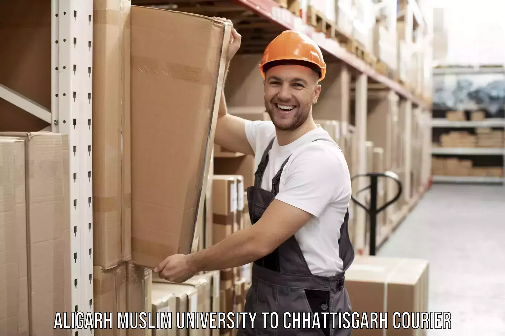 Trusted furniture transport Aligarh Muslim University to Raigarh Chhattisgarh