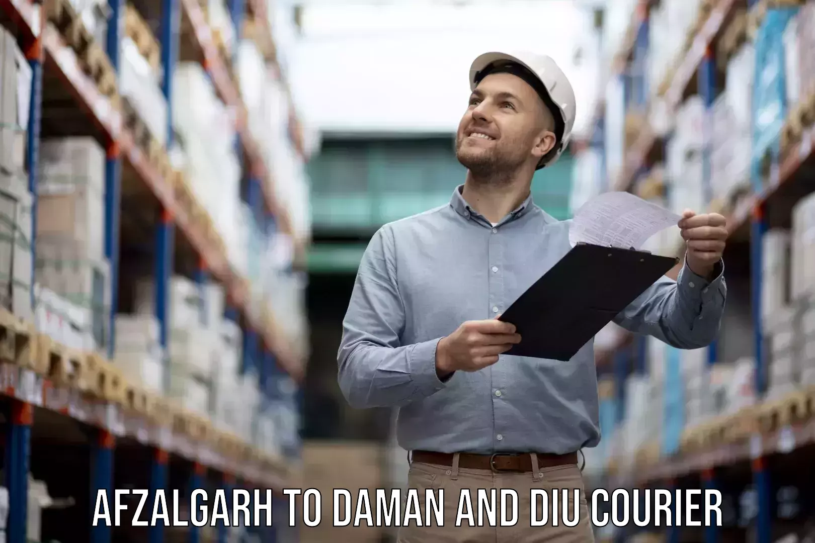 Furniture transport company Afzalgarh to Daman