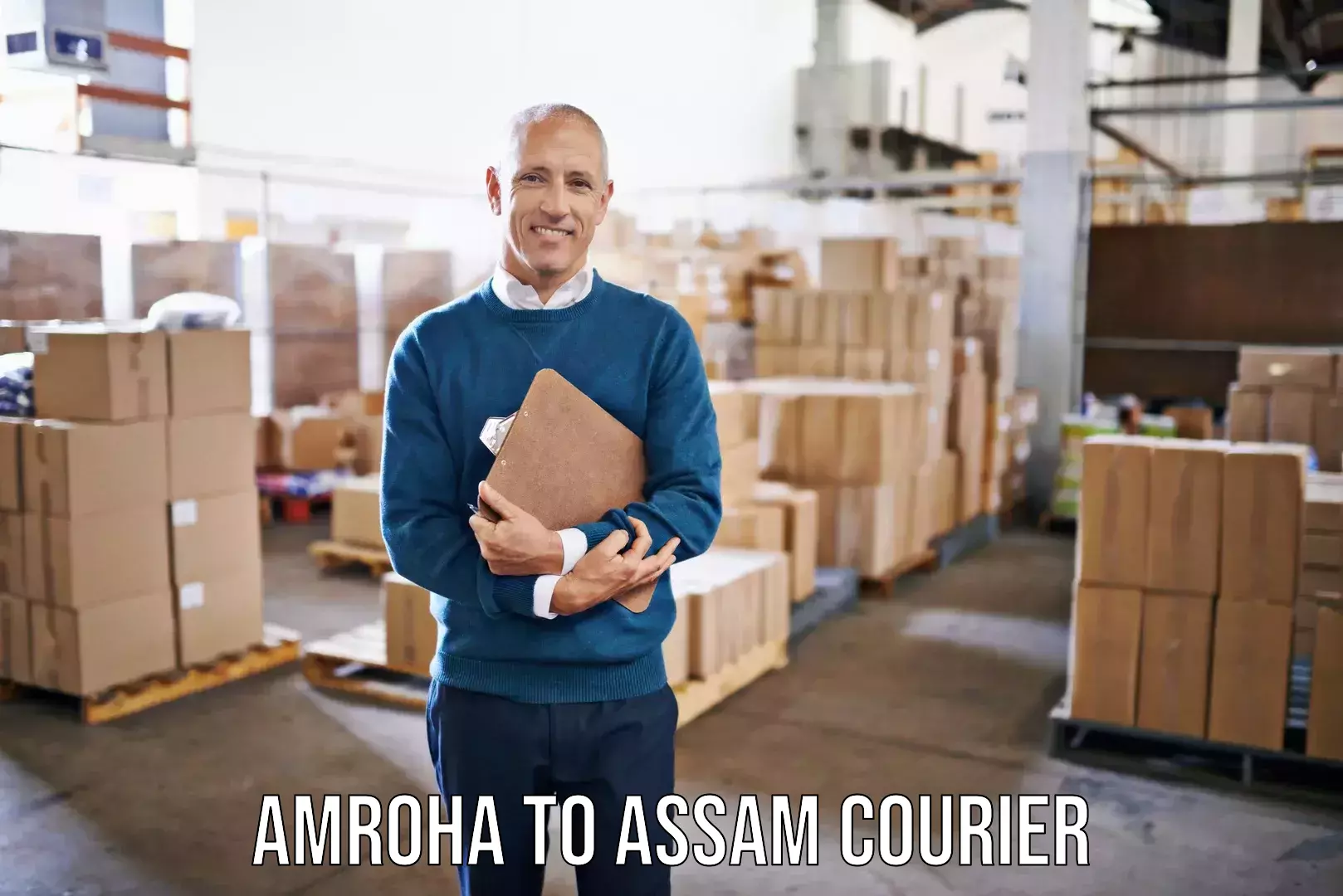 Household goods shipping Amroha to Karbi Anglong