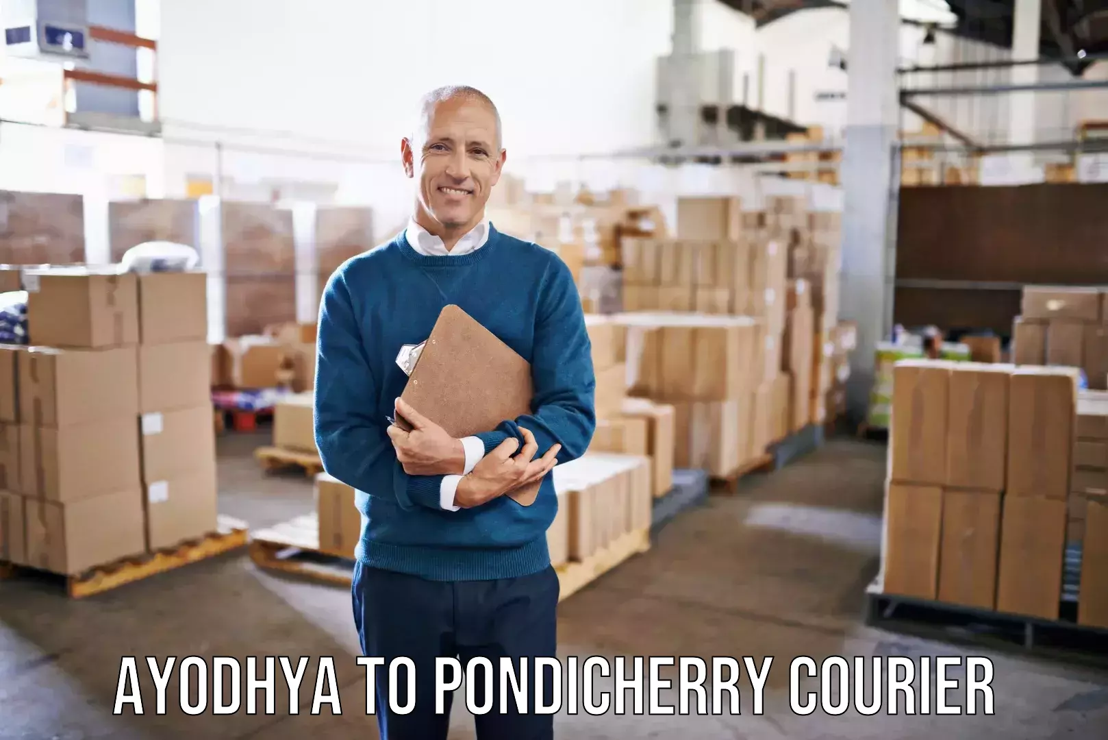 Professional home goods transport Ayodhya to Pondicherry University