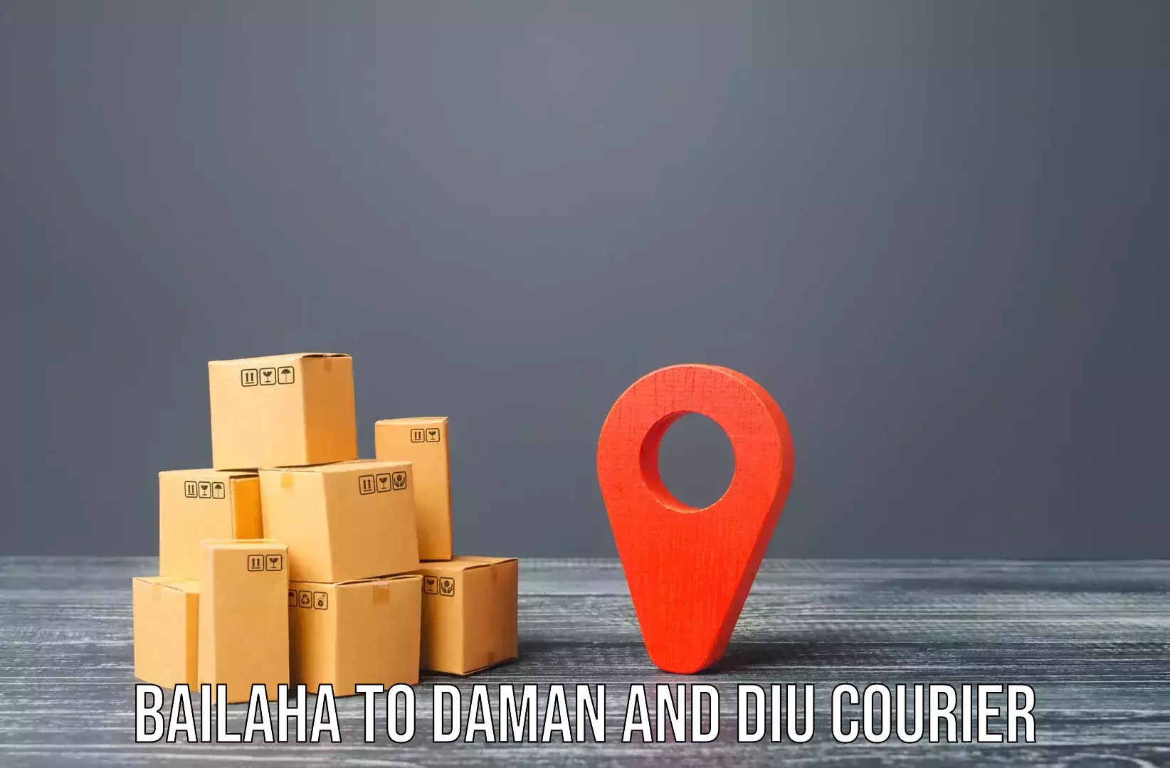 Furniture transport professionals Bailaha to Daman and Diu