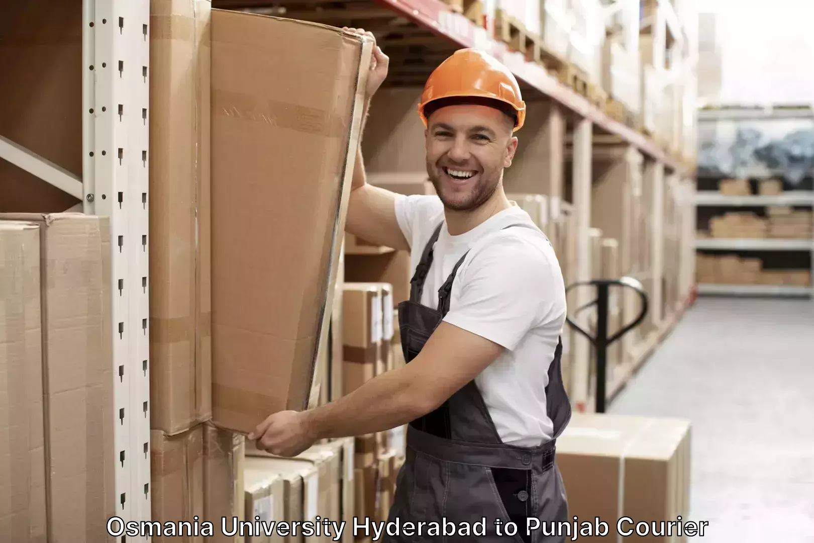 Baggage courier strategy Osmania University Hyderabad to Begowal