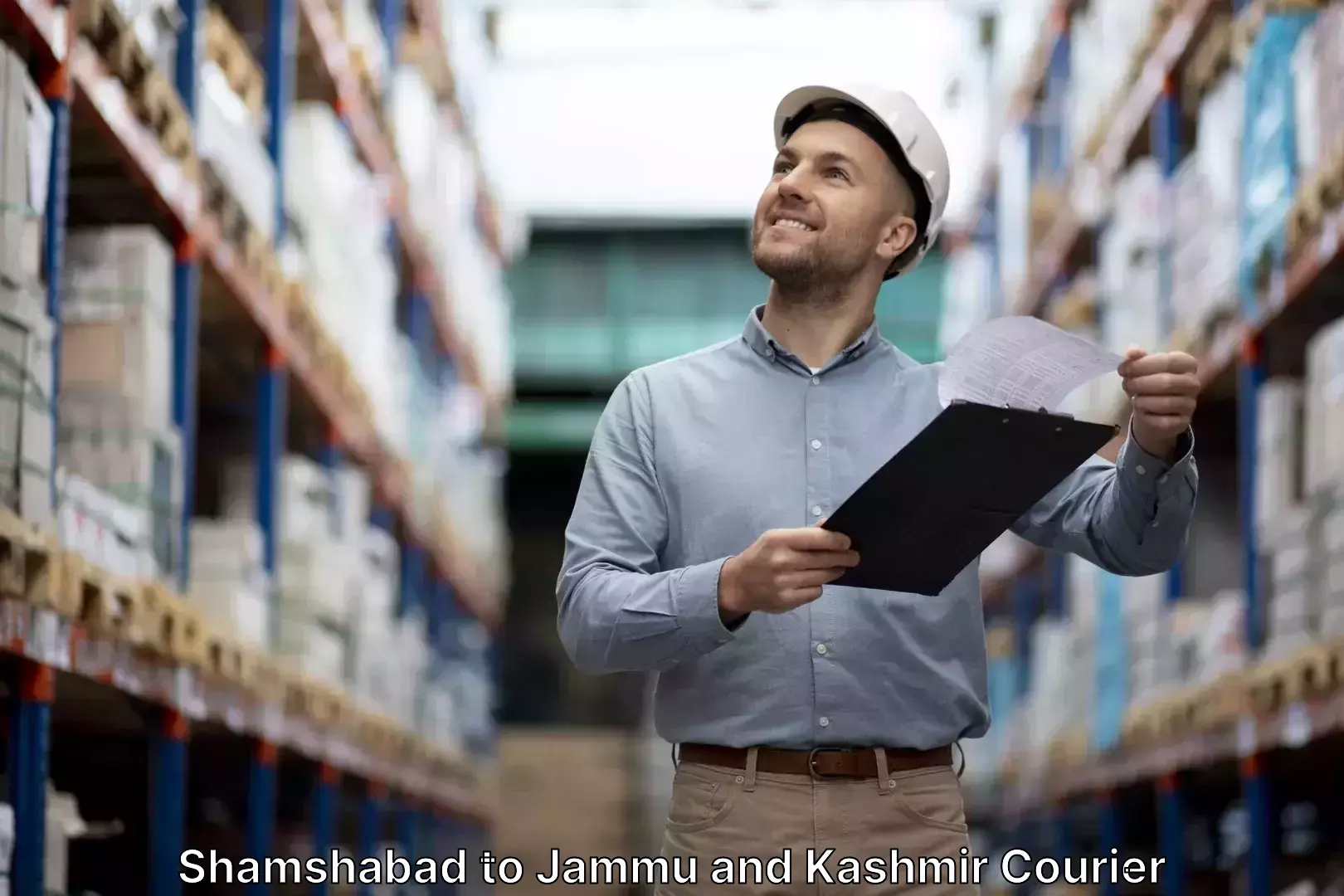 Short distance baggage courier Shamshabad to University of Kashmir Srinagar