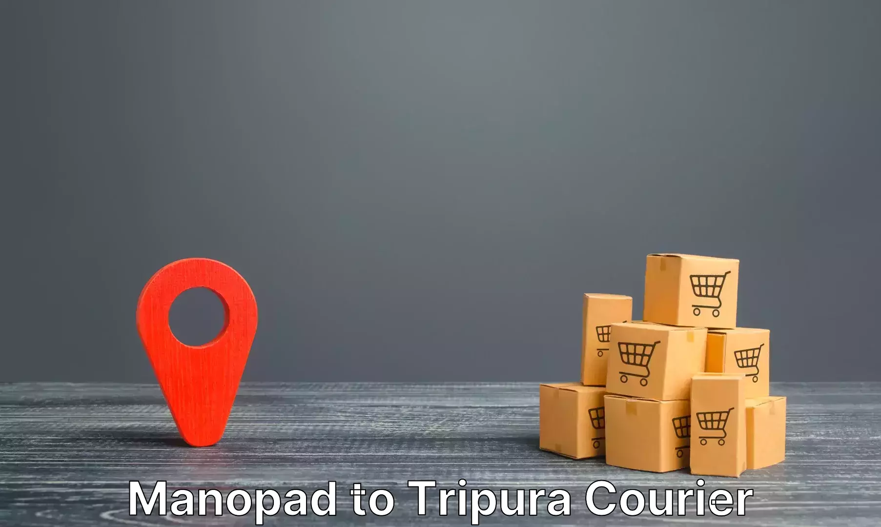 Door-to-door baggage service Manopad to Amarpur Gomati