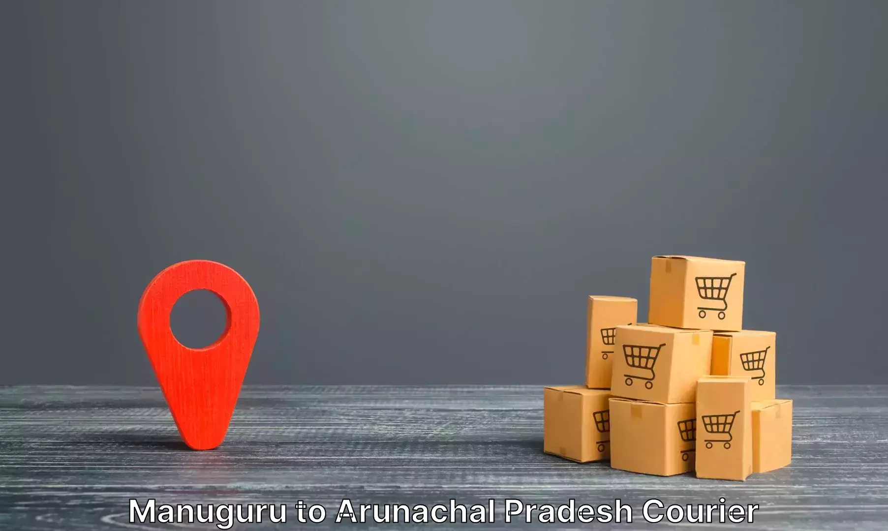 Single item baggage courier Manuguru to Rajiv Gandhi University Itanagar