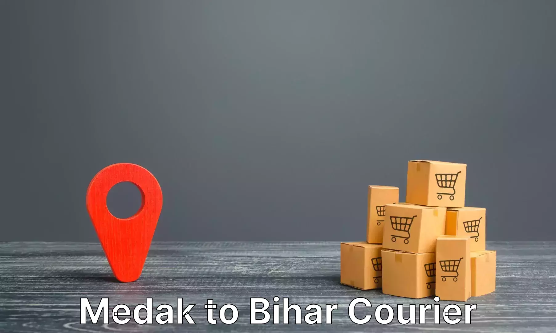 Baggage courier rates calculator Medak to Hajipur Vaishali