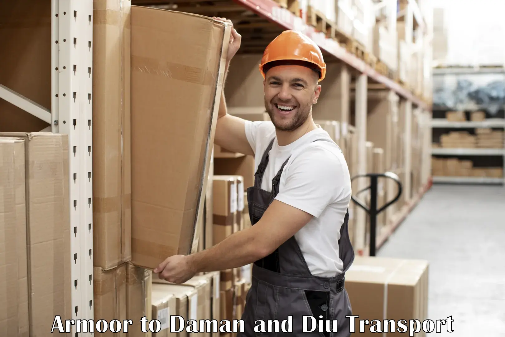 Furniture transport service Armoor to Daman and Diu