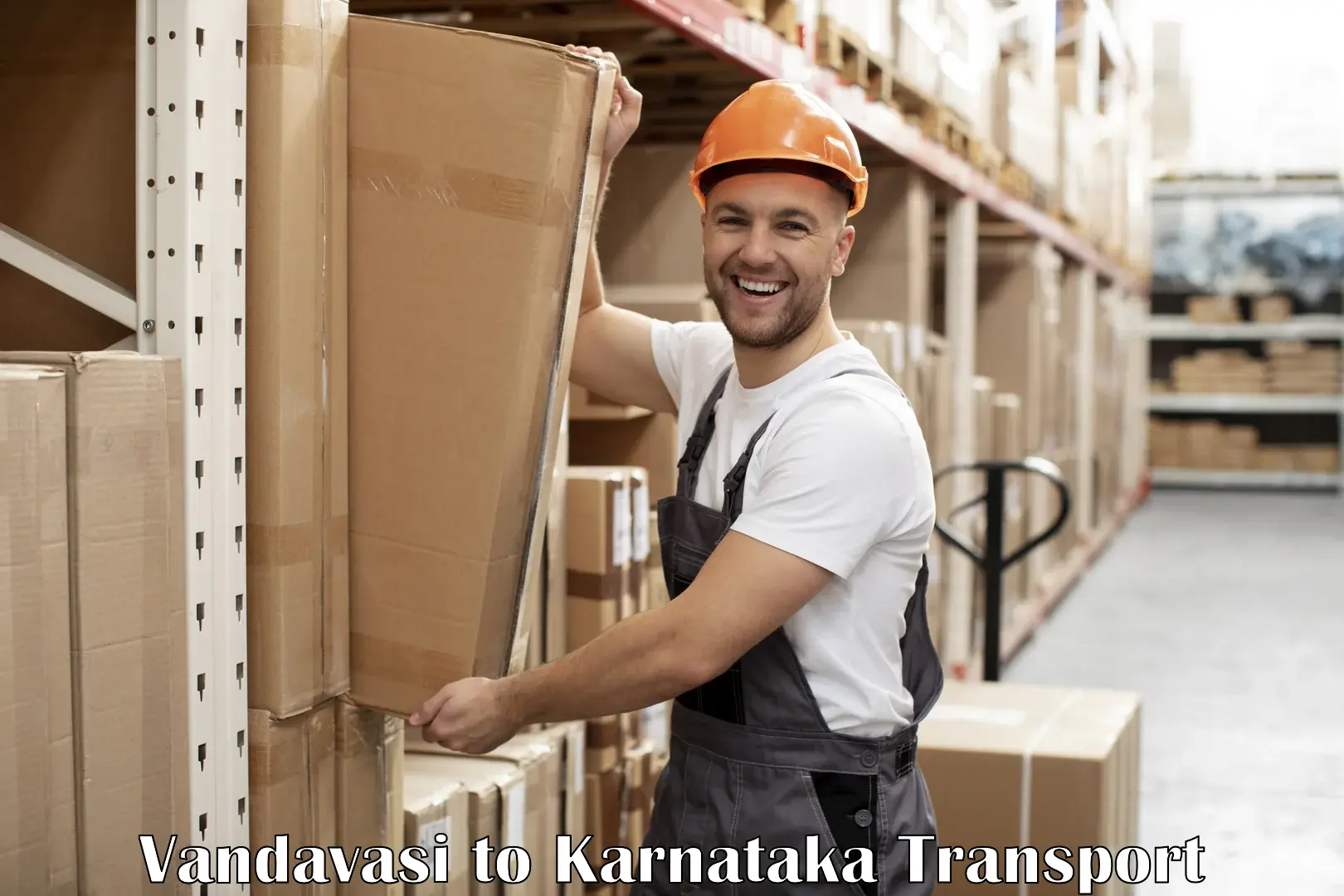 Furniture transport service Vandavasi to Karnataka