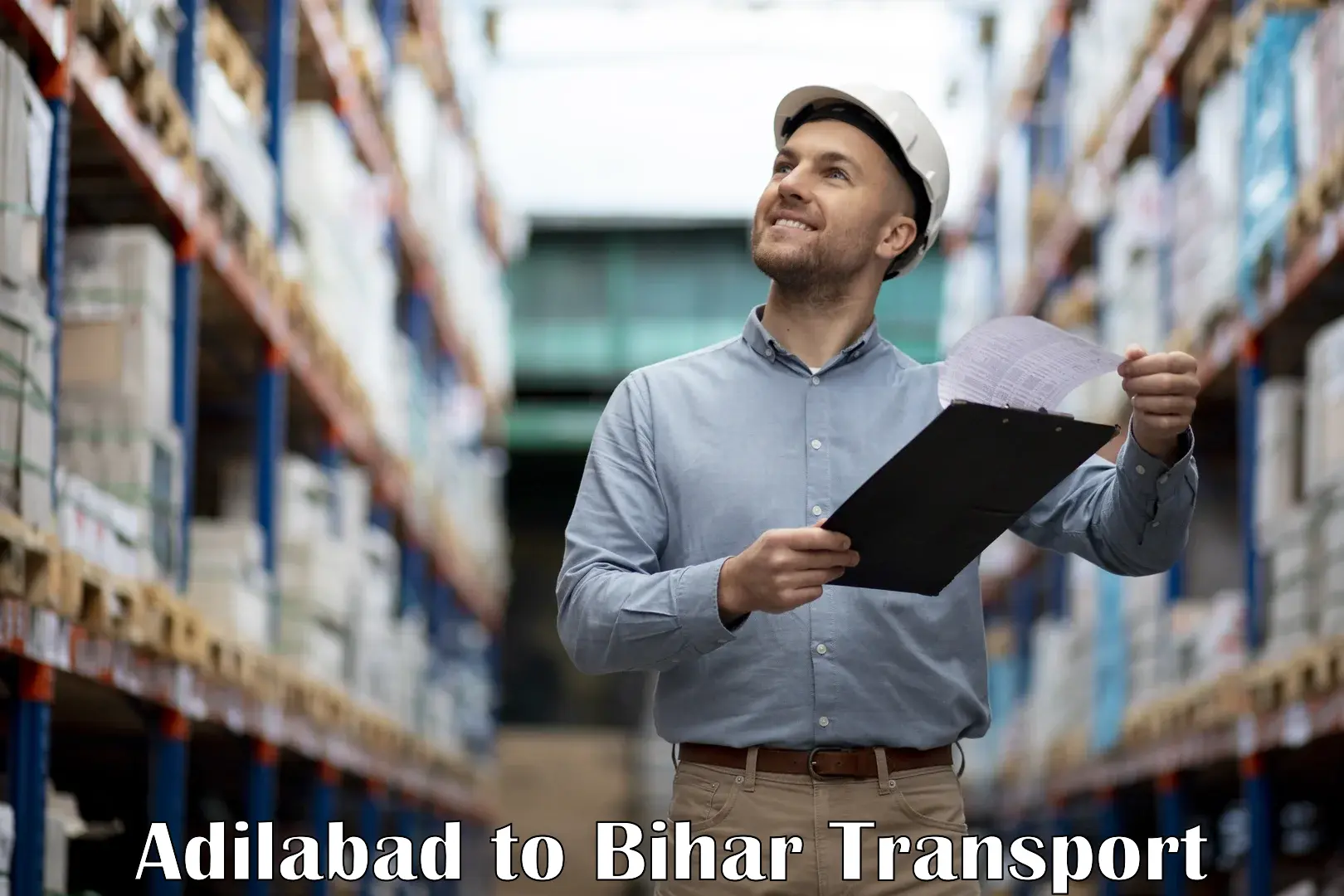 Vehicle courier services Adilabad to Bihar