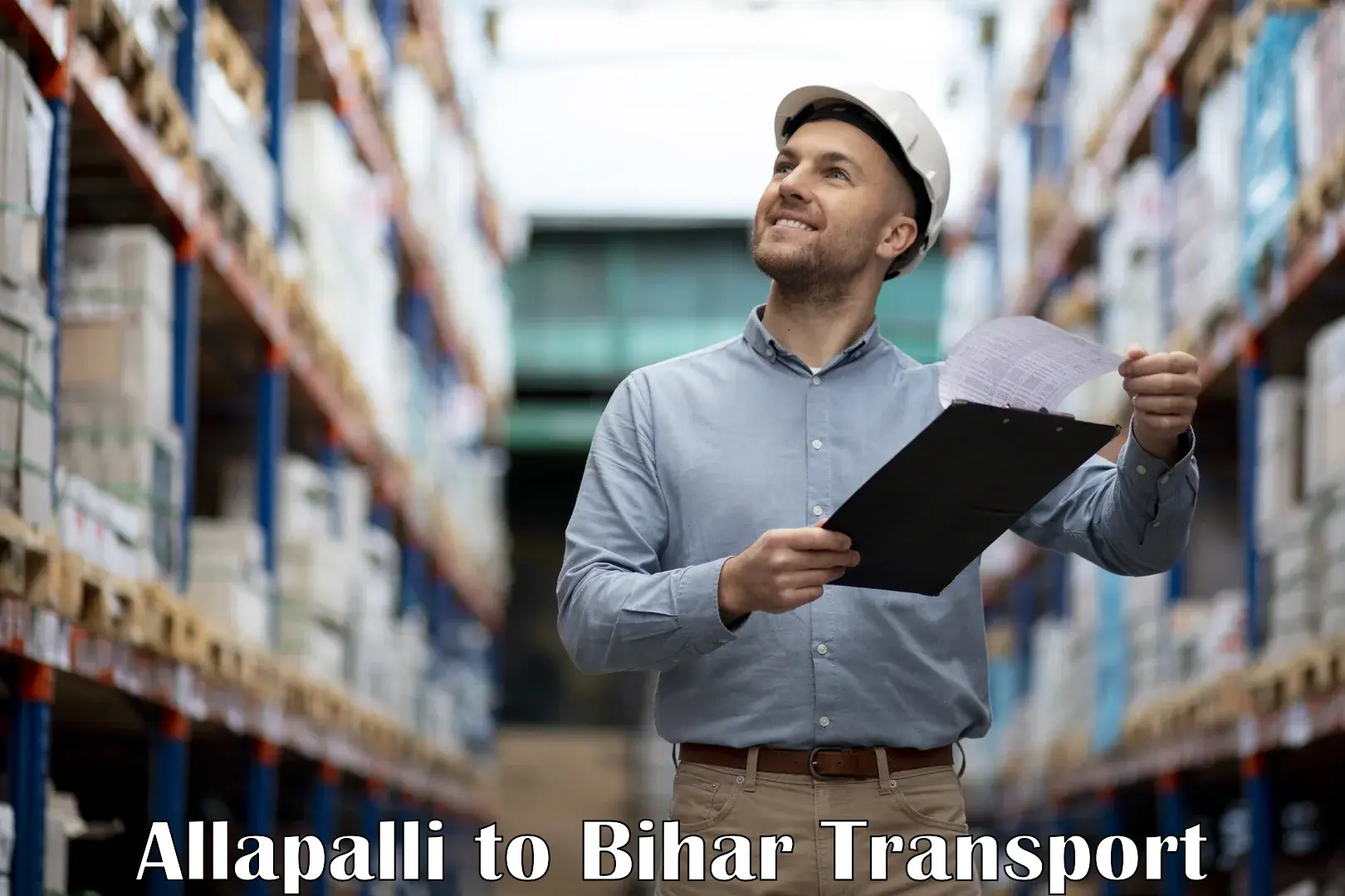 Nearest transport service in Allapalli to Aurai
