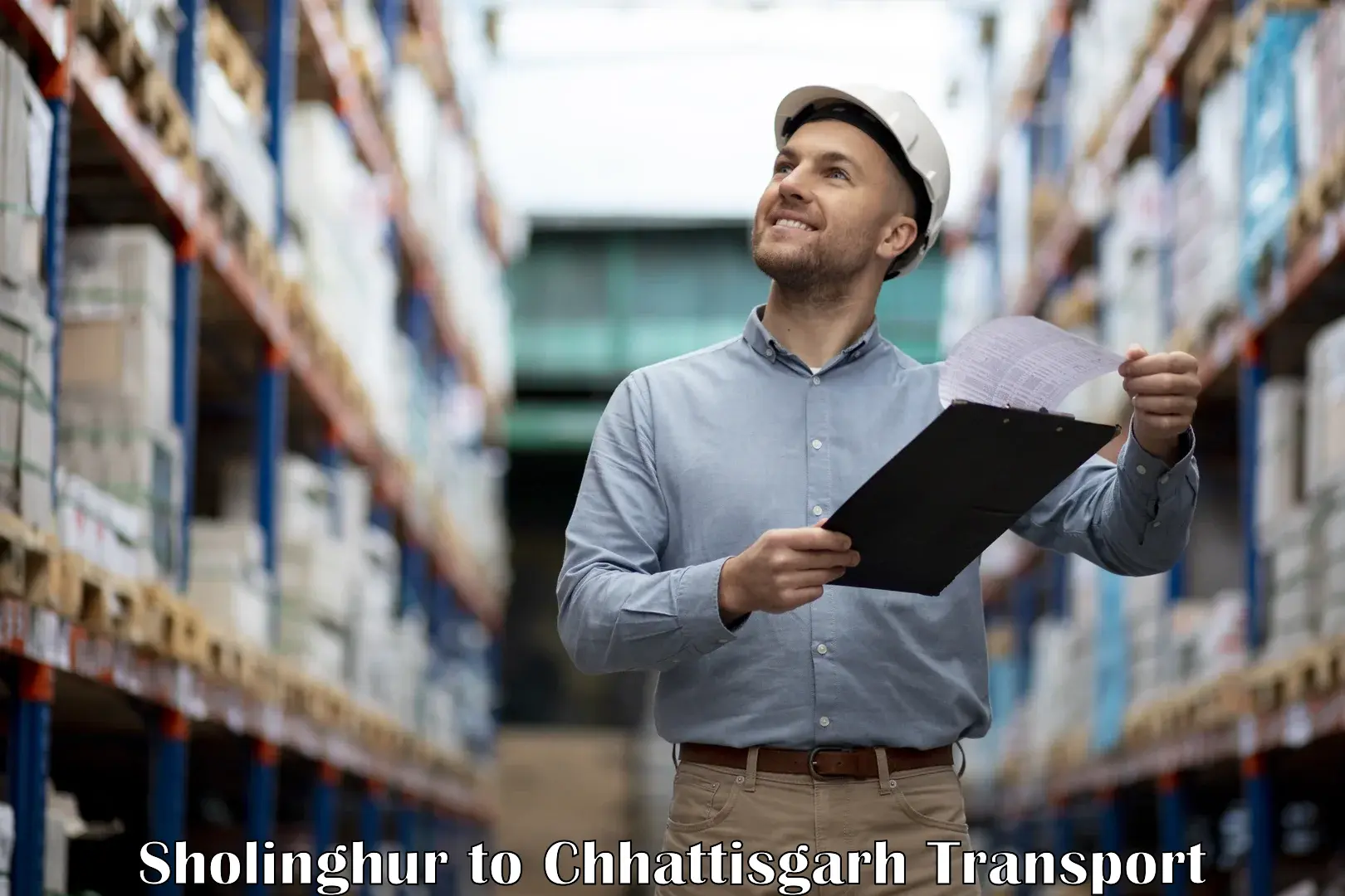 Vehicle courier services Sholinghur to Balrampur Ramanujganj