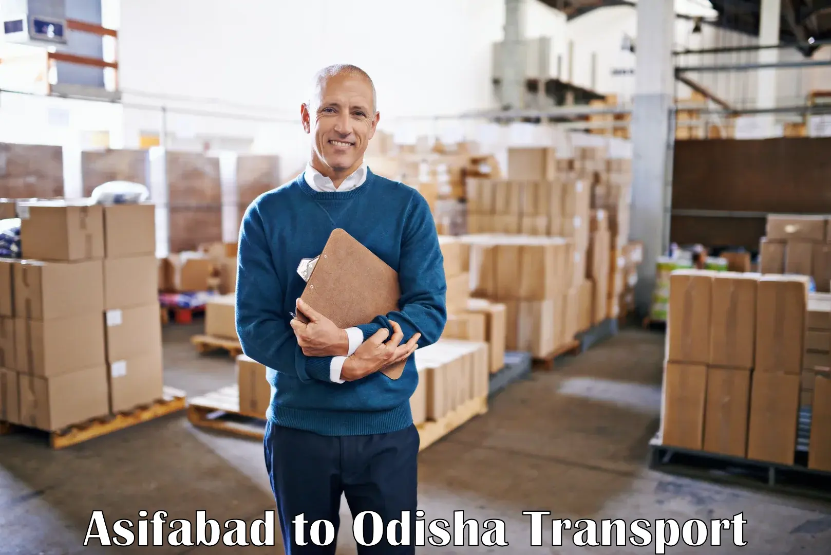 Parcel transport services Asifabad to Deogarh Debagarh
