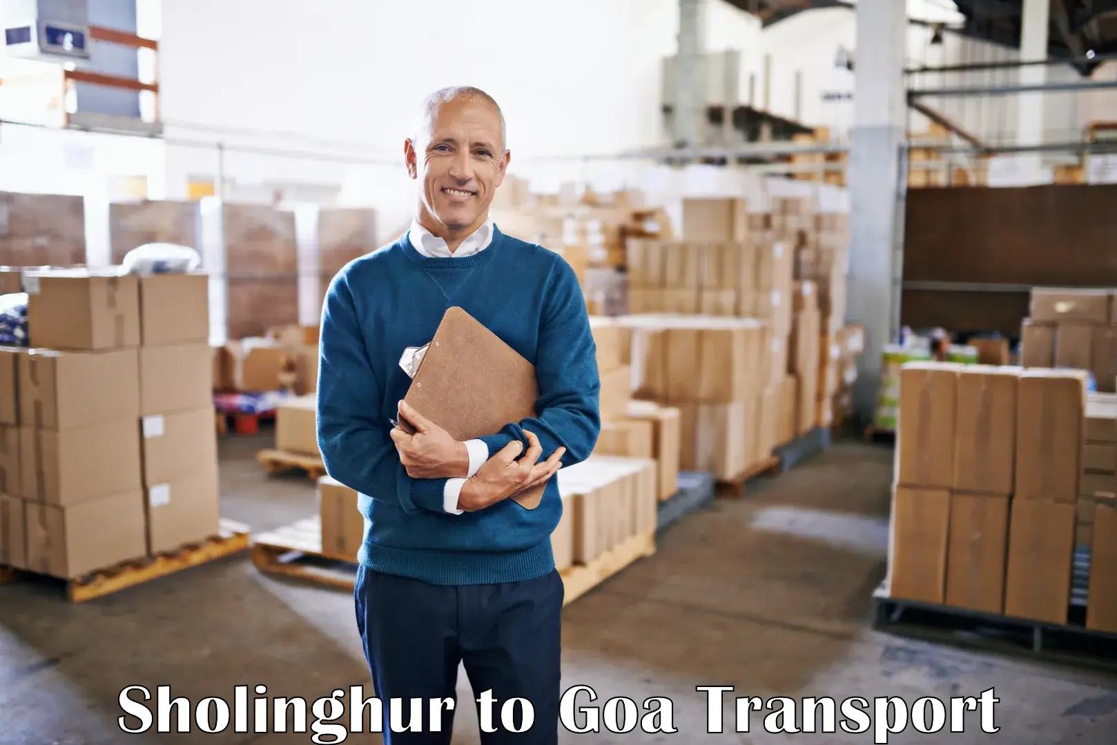 Intercity goods transport Sholinghur to Goa University