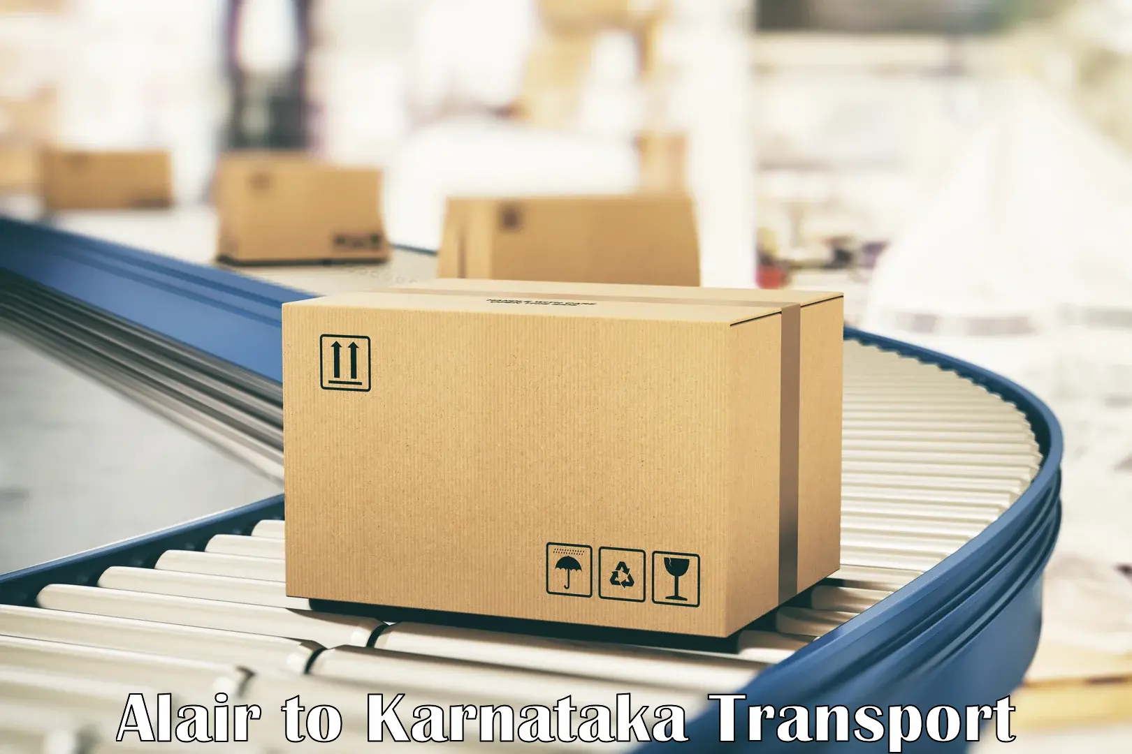Two wheeler parcel service Alair to Karnataka