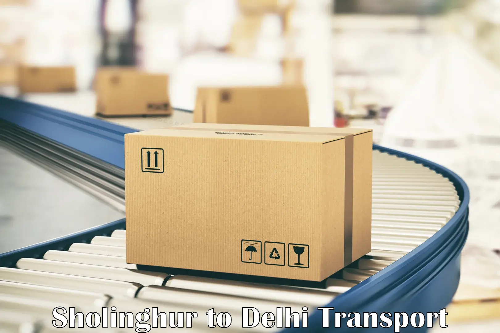 Vehicle parcel service Sholinghur to Delhi