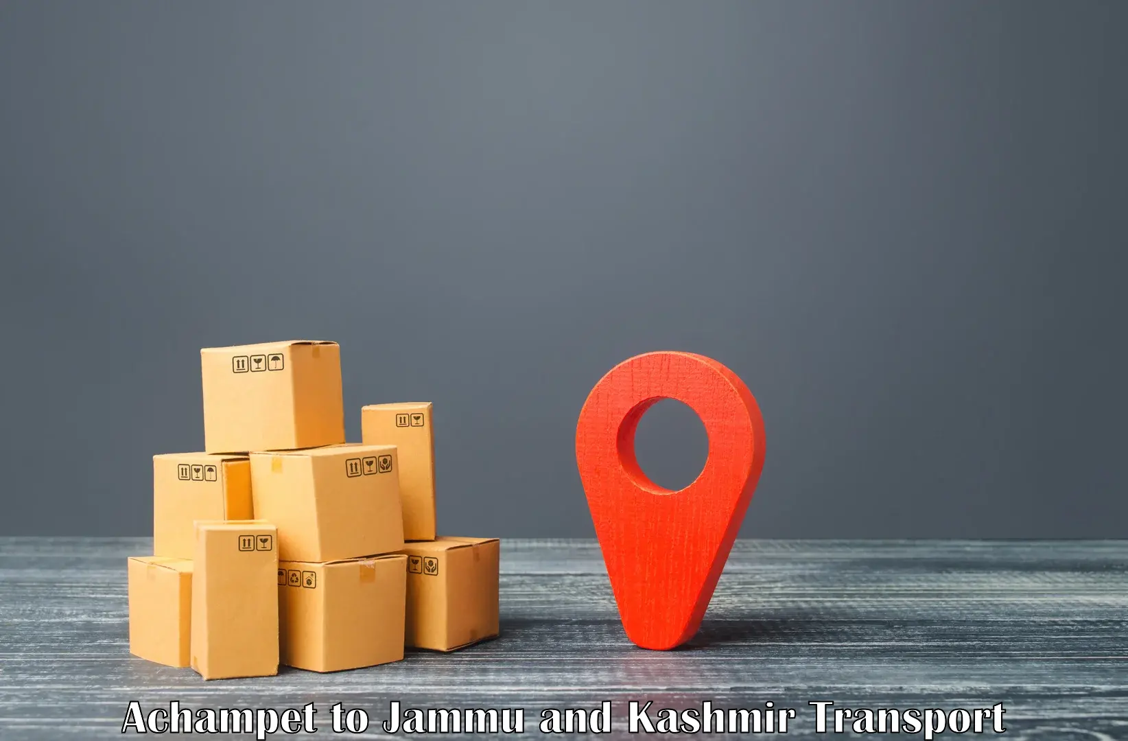 Domestic goods transportation services Achampet to Jammu and Kashmir