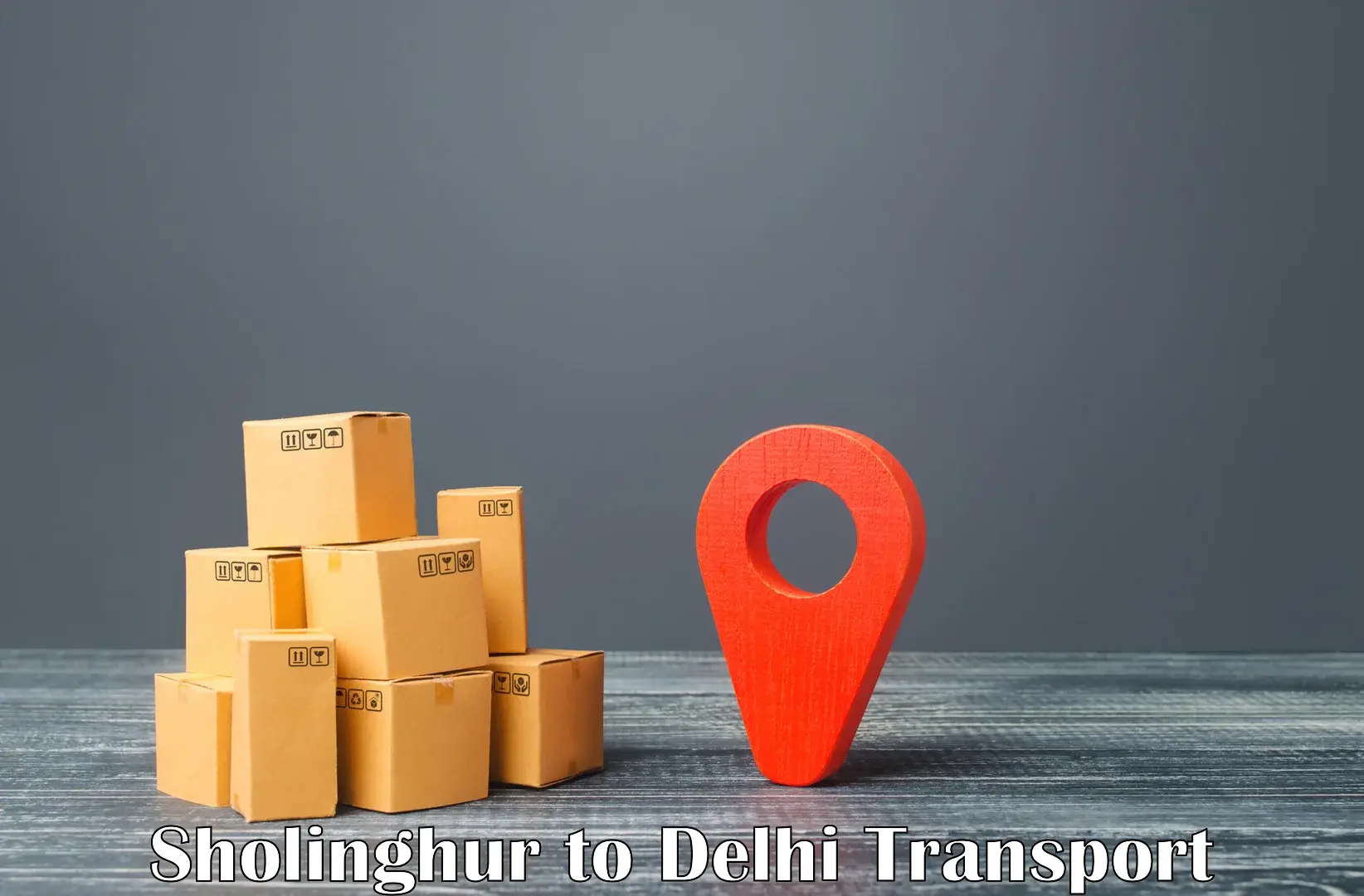 Bike transport service Sholinghur to Delhi