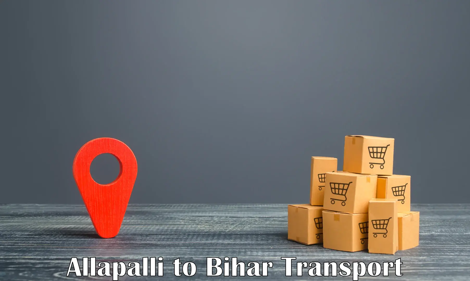 Interstate goods transport Allapalli to Laheriasarai