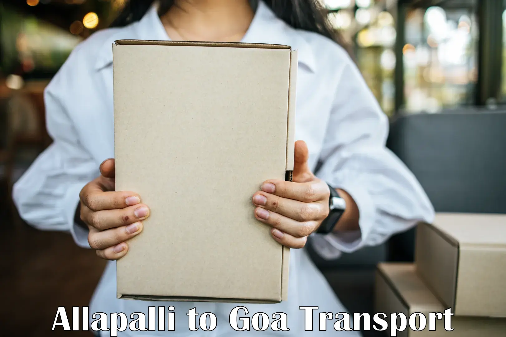 Two wheeler parcel service Allapalli to IIT Goa